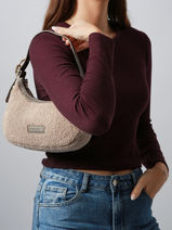 Shoulder Bag Sherpa David jones Brown sherpa CM7668-vue-porte