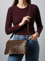 Sac Bandouli�re Heritage Cuir Biba Marron heritage BT5-vue-porte