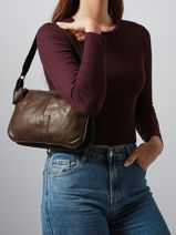 Shoulder Bag Heritage Leather Biba Brown heritage BT18-vue-porte