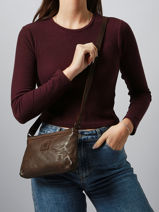 Shoulder Bag Heritage Leather Biba Brown heritage BT37-vue-porte