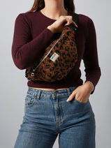 Belt Bag Wouf Brown teddy BW250030-vue-porte