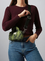 Shoulder Bag Cobra Recycled Polyester Wouf Green cobra BM250019-vue-porte