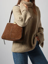 Sac Port paule Casual Leather Cuir Tommy hilfiger Marron casual leather AW18201-vue-porte