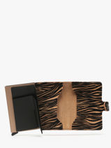 Porte-cartes Mini Zbra Cuir Secrid Beige animal MZE-vue-porte