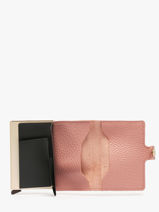 Card Holder Leather Secrid Pink pebble MPE-vue-porte
