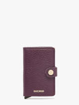 Card Holder Leather Secrid Violet pebble MPE