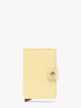 Porte-cartes Cuir Secrid Jaune pebble MPE