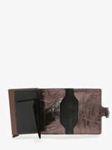 Porte-cartes Mini Wallet Crunch Cuir Secrid Marron crunch MCR-vue-porte