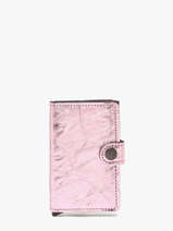 Leather Crunch Mini Wallet Secrid Pink crunch MCR