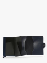 Leather Twin Original Card Holder 2 Compartments Secrid Blue original TO-vue-porte