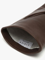 Gants Femme Cuir Etrier Marron accessoires EGLO416G-vue-porte