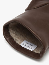 Gants Femme Cuir Etrier Marron accessoires EGLO412G-vue-porte
