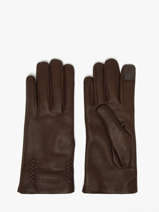 Gants Femme Cuir Etrier Marron accessoires EGLO412G