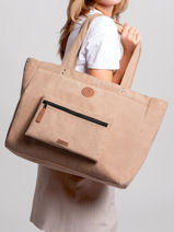 A4 Size Shoulder Bag Adventurer Recycled Polyester Cabaia Beige adventurer TOTEBAGL-vue-porte