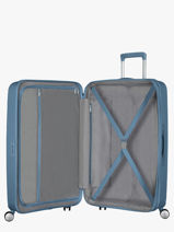 Small Soundbox Spinner American tourister Blue soundbox 32G002-vue-porte