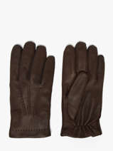 Mens Leather Gloves With Wool Lining Omega Brown men gloves L