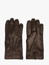 Mens Leather Gloves With Wool Lining Omega Black men gloves L