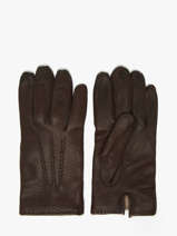 Mens Leather Gloves With Wool Lining Omega Brown men gloves L