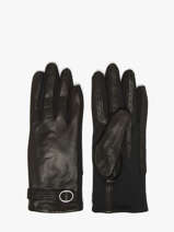 Gants Femme Cuir Isotoner Noir women gloves 85325