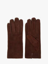 Womens Leather Gloves With Silk Lining Omega Brown women gloves S