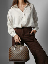 Preloved Alma Damier Top-handle Bag Louis vuitton Brown second life 1553881-vue-porte