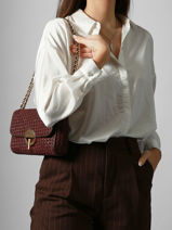 Crossbody Bag Moon Leather Vanessa bruno Violet moon 5V40533-vue-porte