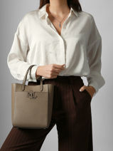 Shoulder Bag Cameryn Leather Lauren ralph lauren Brown cameryn 31966760-vue-porte