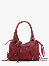 Satchel Spazzolato Leather Milano Red spazzolato SP24093