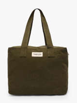 Le Sac Port paule A4 Clestins Coton Recycl Rivedroite Vert timeless CELESTIM