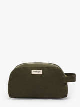 Recycled Coton Hermel Toiletry Bag Rivedroite Green timeless HERMETIM
