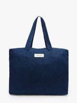 Sac Port paule Timeless Coton Rivedroite Bleu timeless ELZEVTIM