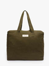 Shoulder Bag Timeless Cotton Rivedroite Green timeless ELZEVTIM