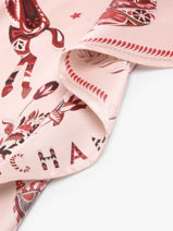 Longchamp Soie gots Scarf Pink-vue-porte
