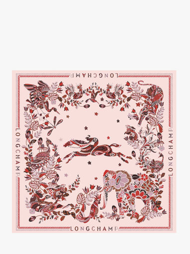 Longchamp Soie gots Scarf Pink