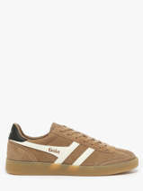 Sneakers In Leather Gola Brown men CMB735