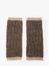 Arm Warmers Lurex Pieces Brown johanna 17160055