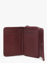 Compact Zip Wallet Classic Miniprix Red grained H6012-vue-porte