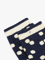 Chaussettes Cabaia Bleu socks women MINUITBL-vue-porte