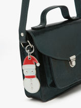 Leather Snowman Bag Charm Paul marius Red breloque BRELOBON-vue-porte