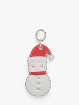 Leather Snowman Bag Charm Paul marius Red breloque BRELOBON