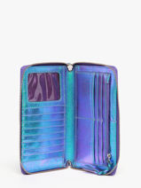 Leather Charlotte Scarabee Wallet Paul marius Blue scarabee CHARLSCA-vue-porte