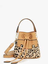 Sac Bandoulire Capucine Xs Lopard Cuir Paul marius Beige leopard CAPUXLEO