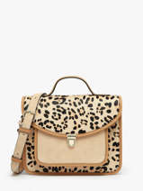 Sac Bandouli�re Melle George L�opard Cuir Paul marius Beige leopard GEORGLEO
