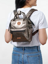 Sac  Dos 1 Compartiment Cabaia Marron adventurer XS-vue-porte