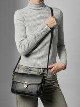 Sac Bandoulire Merline Hexagona Noir merline 2520211-vue-porte