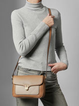 Shoulder Bag Merline Hexagona Beige merline 2520211-vue-porte