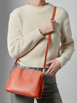 Sac Bandoulire Helena Cuir Francinel Orange helena 22944-vue-porte