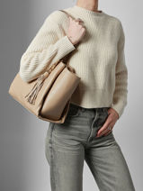 Sac Port� �paule Helena Cuir Francinel Beige helena 22947-vue-porte