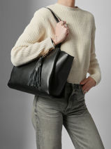 Shoulder Bag Helena Leather Francinel Black helena 22947-vue-porte