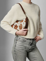 Sac Port paule Mucca Cuir Milano Marron mucca VM25064-vue-porte